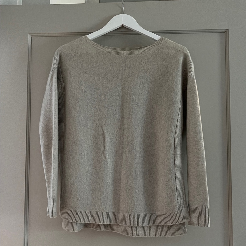 J. Crew | Collection Italian cashmere boatneck sweater | Heather Oatmeal | XS - Picture 1 of 8